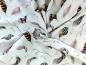 Mobile Preview: Baumwolljersey Große Federn mit kleinen Zweigen Cremeweiß